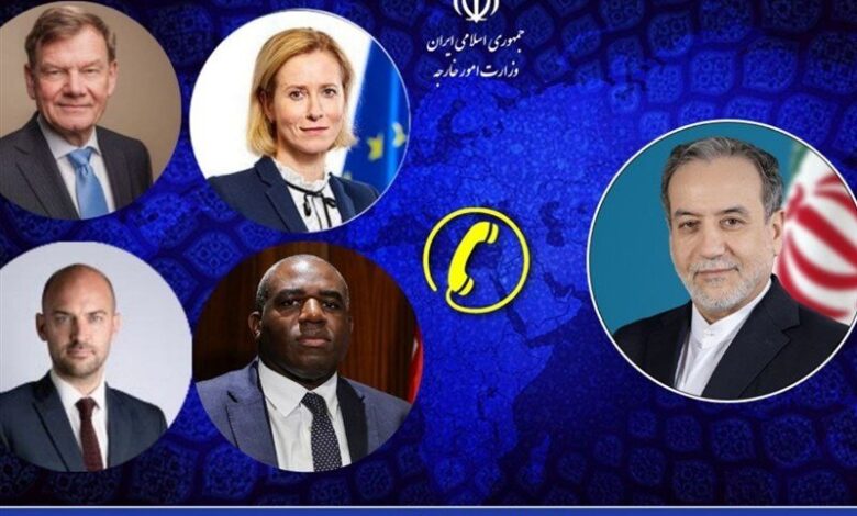 عراقجي يجري مباحثات مع وزراء خارجية الترويكا الأوروبية والاتحاد الأوروبي
