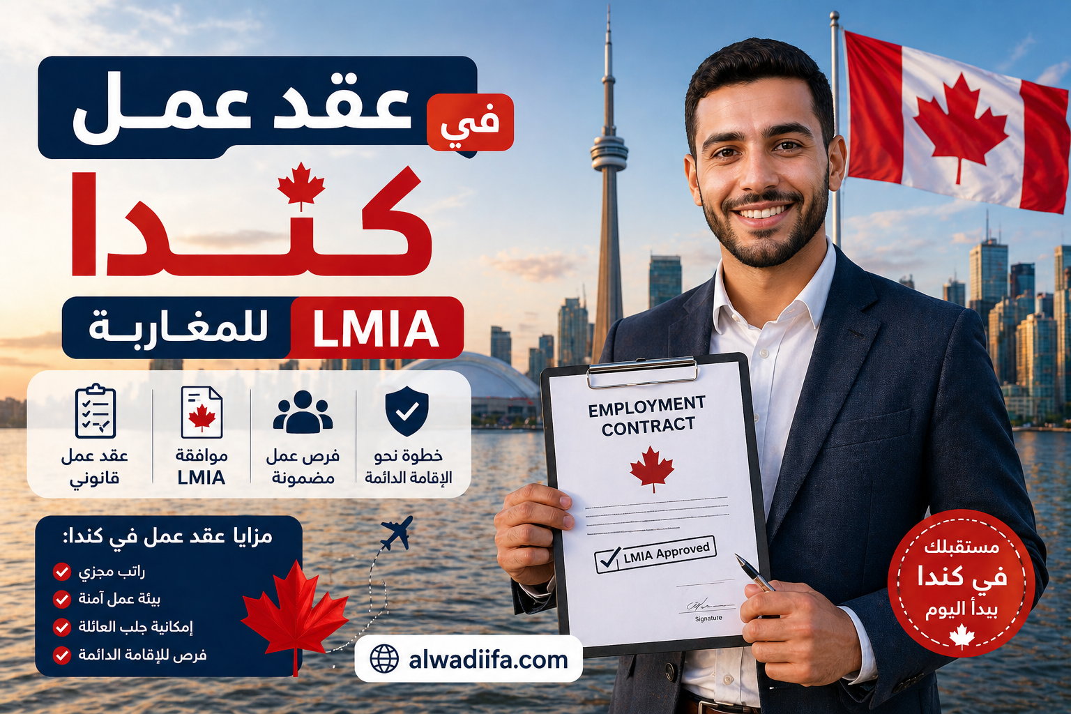 عقد عمل في كندا للمغاربة LMIA