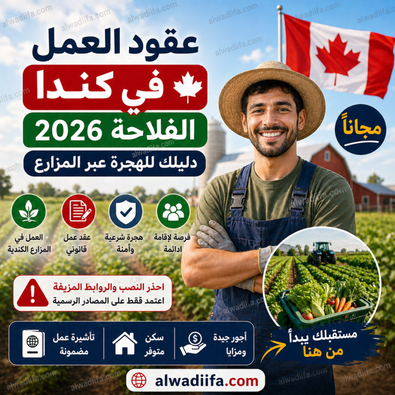 عقود العمل في كندا الفلاحة 2026