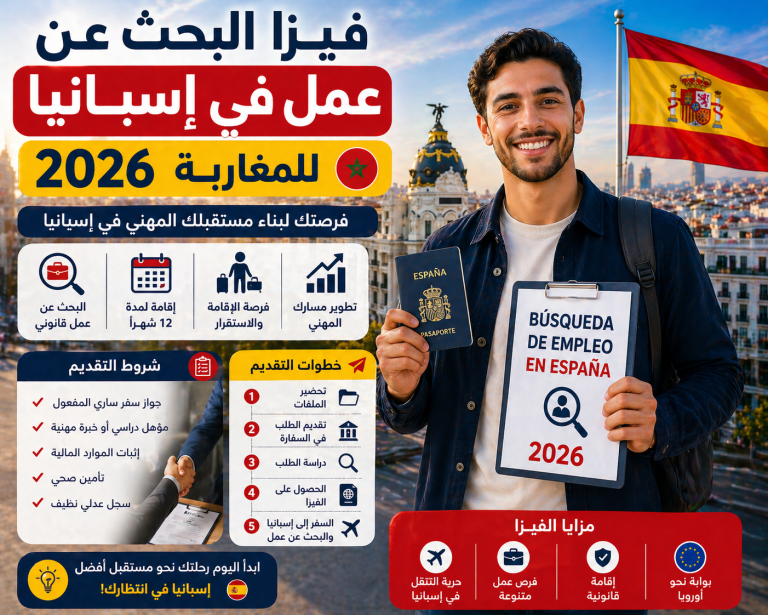 فيزا البحث عن عمل في إسبانيا 2026 للمغاربة