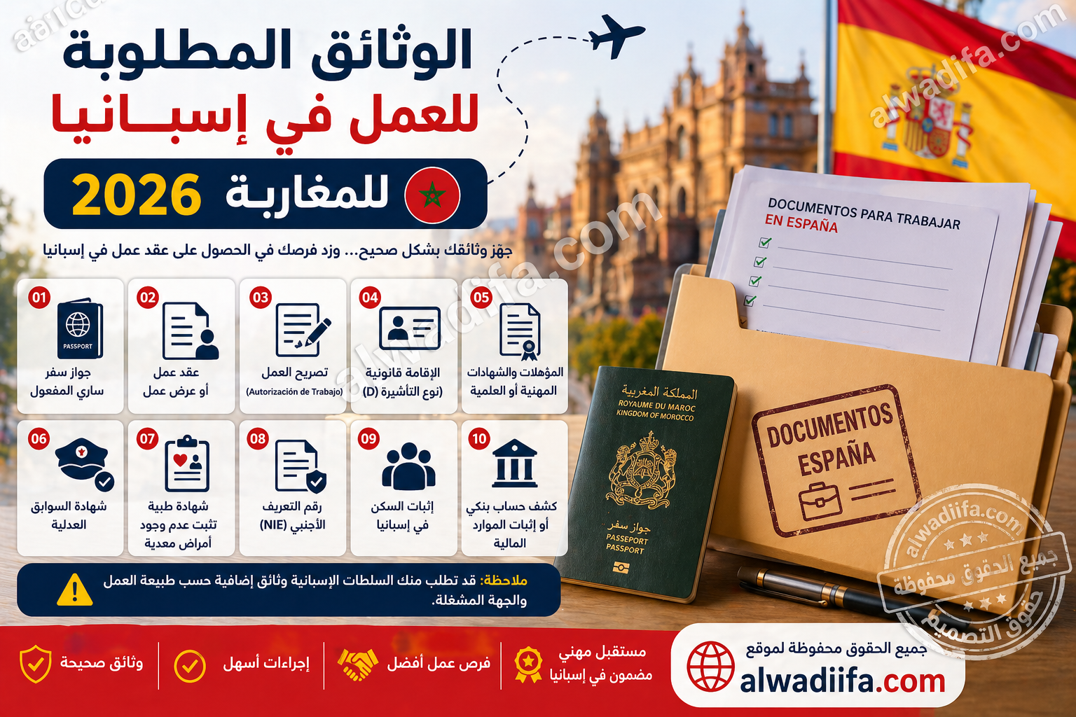 وثائق العمل في إسبانيا 2026
